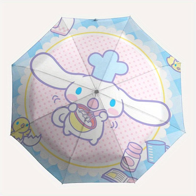 1pc Cinnamoroll Chef Illustration Umbrella with Plastic Handle,Suitable for All Seasons Home Travel Outdoor UmbrellaSanlio122