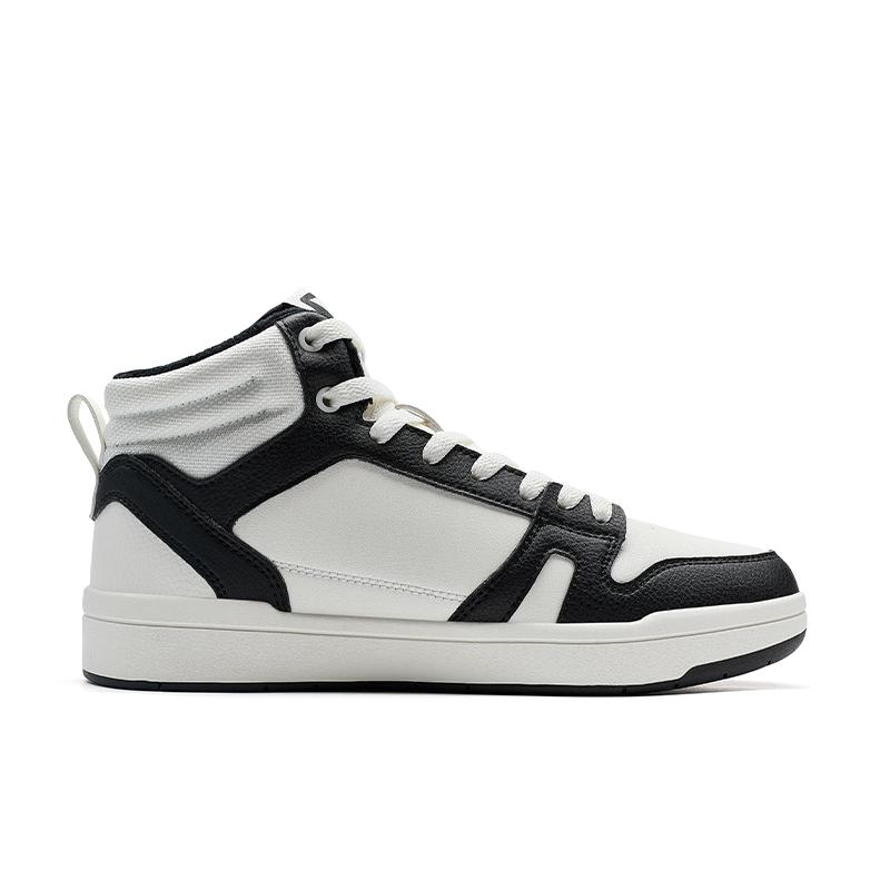 Xtep Maxx Lite Comfortable Trendy Cotton Shoes Warm Non-Slip High-Top Skate Shoes Women sneaker White Black 876318370001-7