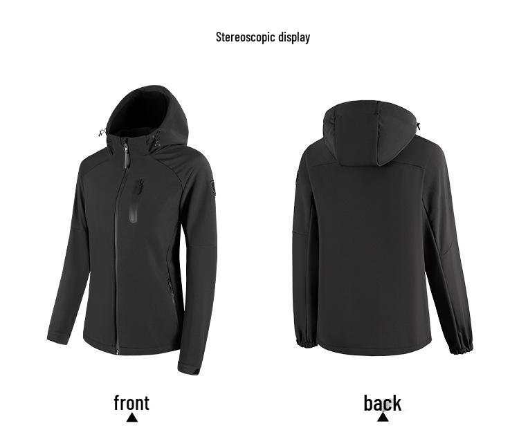 Women's Outdoor Windproof Fleece Softshell Jacket - Warm, Rainproof, Casual Hiking & Trekking Coat for Autumn