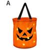 Led Light Halloween Trick Or Treat Bucket Pumpkin Candy Bags Collapsible Halloween Basket For Thanksgiving Party Gift Basket