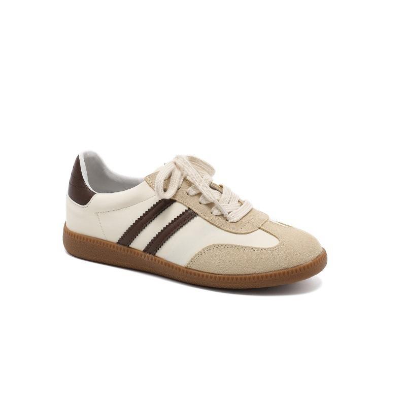 

Ретро кожаные маленькие белые туфли женские весенние новые универсальные в цветовой гамме повседневные спортивные кеды на плоской подошве Forrest Gump тренировочные туфли женские 40