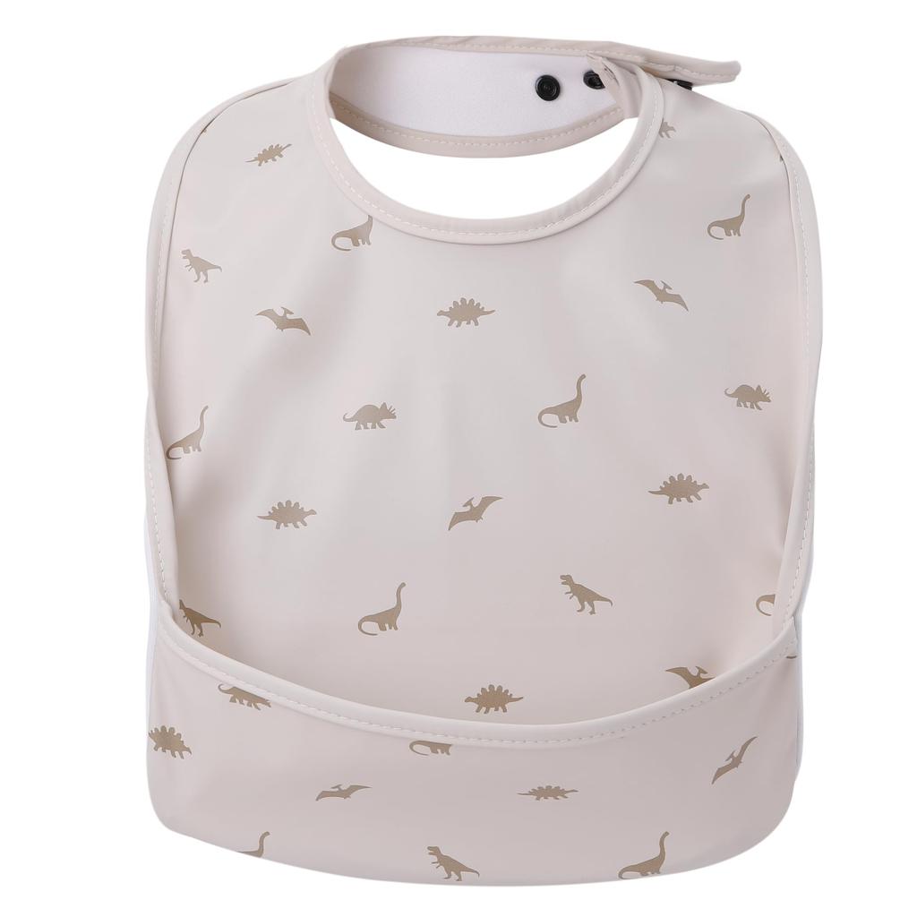 Mealtime Designed by Nursery Soft Suitable for 3D Machine Includes Name Tag [Ufa] Apron, Teachers, Material, Daycare, Pocket, Washable, (Dinosaur B)