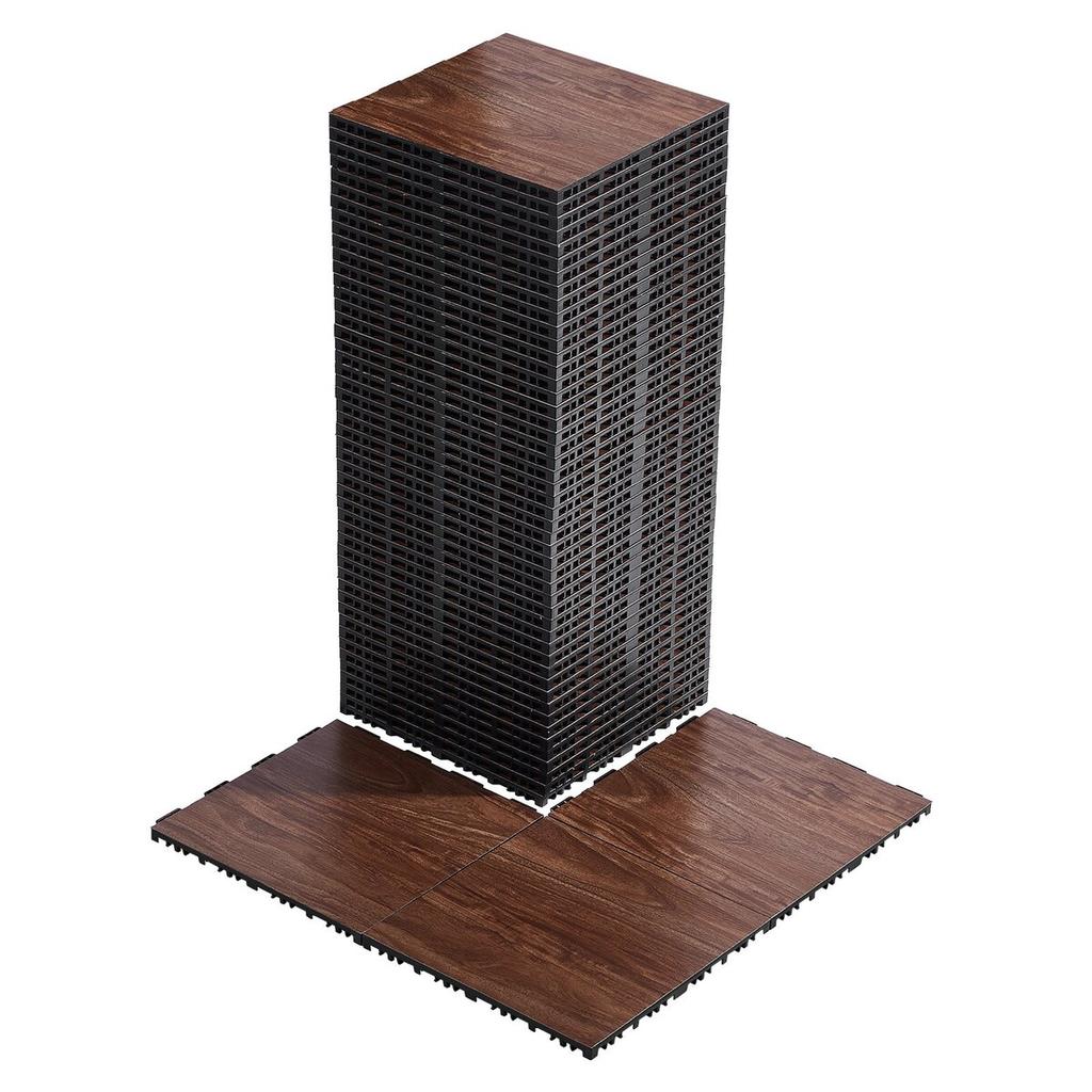 Gym Flooring Set 52 PCS Interlocking PP+PVC Puzzle Tiles