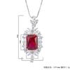 Jewelry Simulation Emerald Red Treasure Large Pendant Main Stone 18 Card Size 12 * 16 Material Copper Plated Platinum
