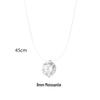 S925 Sterling Silver Moissanite Mermaid's Tear Necklace - Elegant Invisible Fishing Line Design for Women