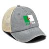 Algeria Flag Print Snapback Mesh Cap, Patriotic Sports Hat Slouchy Adjustable Buckle Sun Visor Leisure Adjustable Baseball Hat