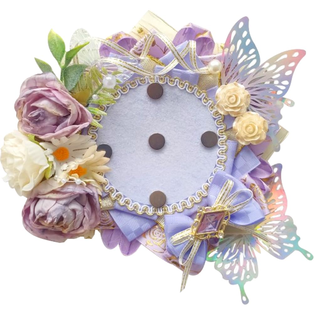 

YUYAKESHI Розетка для банки Ручная работа Лента для Ита Свадьба Ита Сумка Милое украшение стразами с фиолетовыми значками 75 мм, Сумки, Стиль, Украшение, фиолетовый