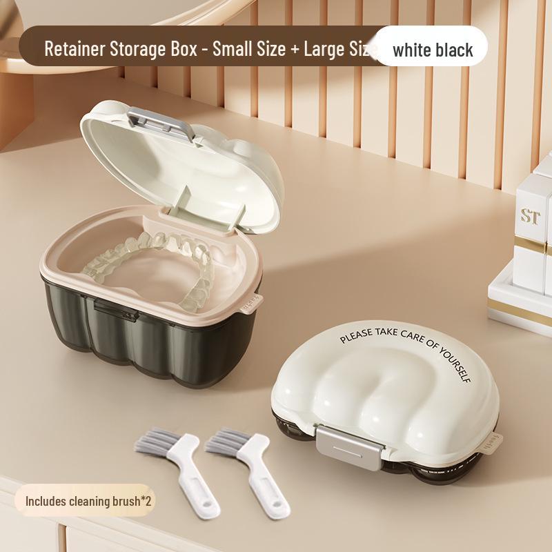 Portable Retainer Case: Large Silicone Box for Invisible Aligners, Dentures & Orthodontics