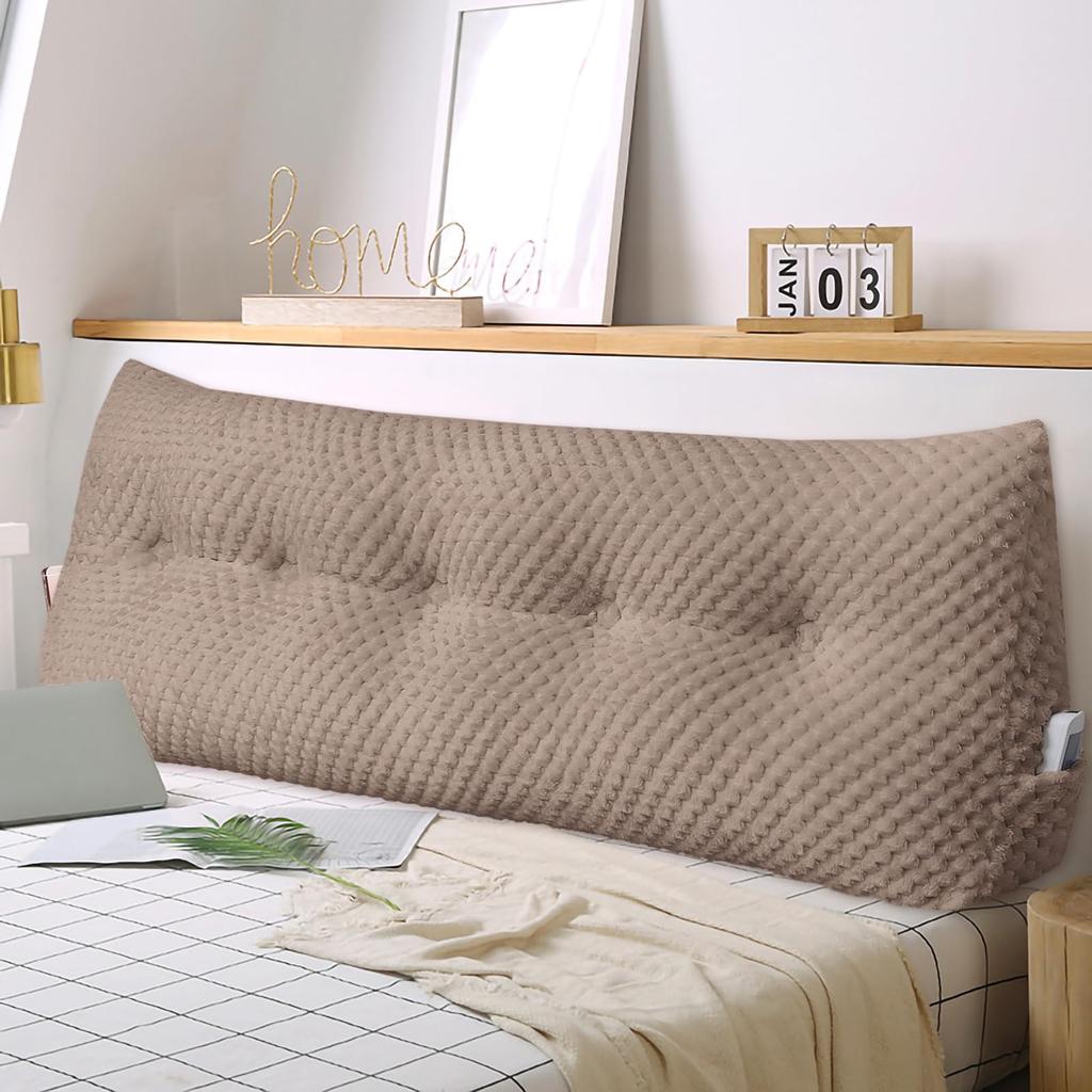 Solid Color Triangular Large Back Support Pillow for Lumbar Triangular Cushion for Leg Pressure Posture Reflux Esophagitis TV Soft Premium Wool Side