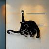 Handcraft  Moon Cat Shape Iron Party Decor Delicate Craftsmanship, Enchanting Spooky Atmospheres at Home Offices