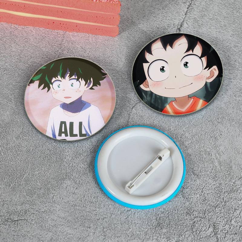 32/44/58mm Fans Collections Anime My Hero Academia Brooches Midoriya Izuku/Bakugou Katsuki/Todoroki Shoto Backpack Badge Cartoon Lapel Pins