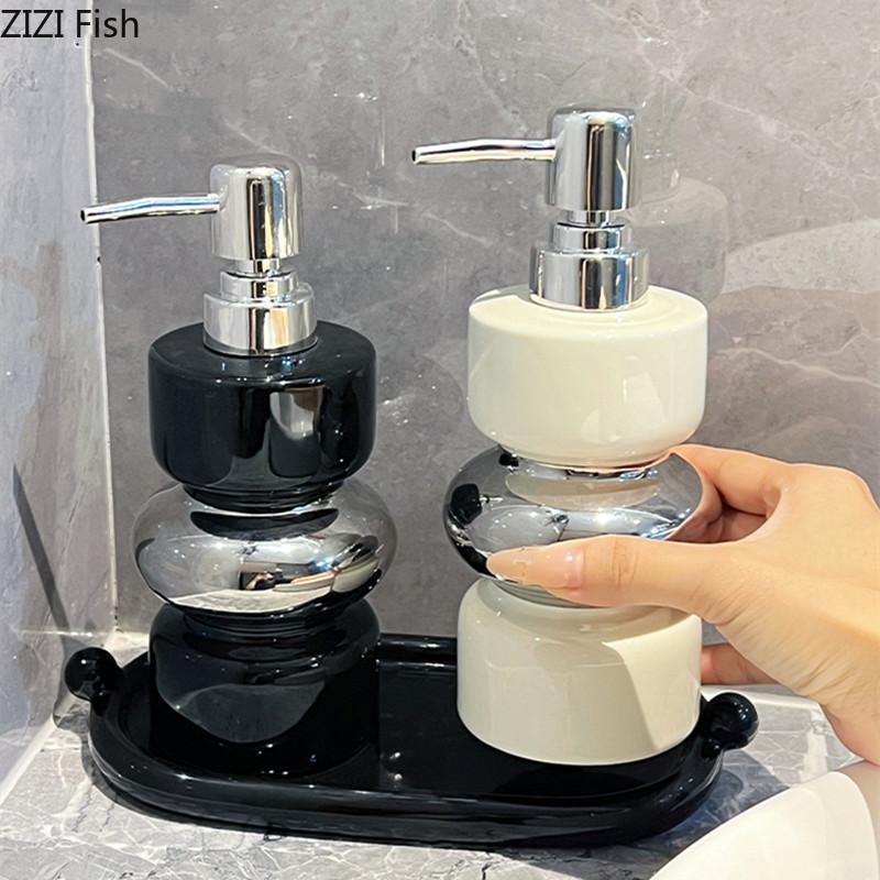 Dispenser Ceramic Soap Bath Luxury Gel Filled With Lotion Bottle Hotel Toilet Hand Lotion Bottle Home Bathroom Accessories