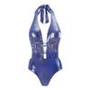 2024 European & American Halter Pearl-Embellished Hollow Out Bikini Set for Women