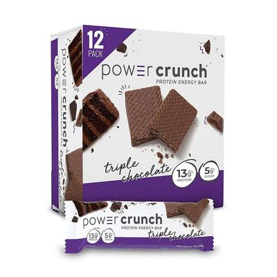 Power Crunch Protein Energy Bar Original Triple Chocolate, 480g, 1 Piece