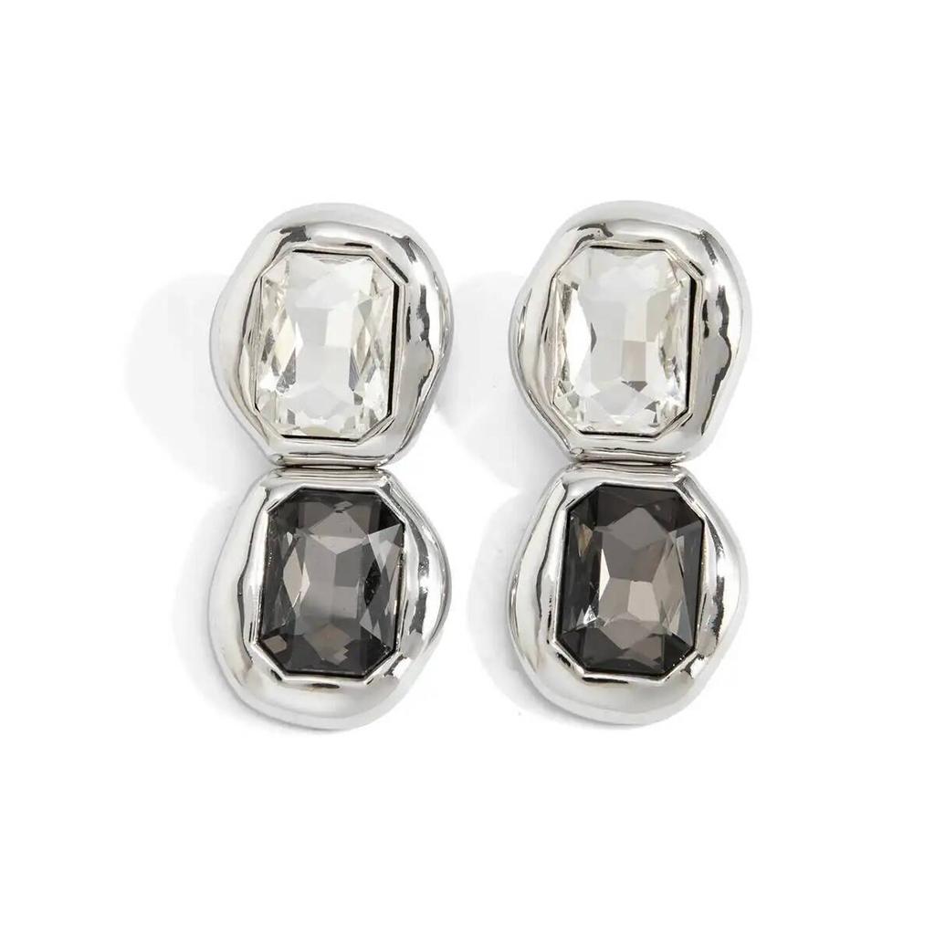 IngeSight.Z Unique Luxury Big Glass Rhinestone Drop Earrings Women 2026 New Creative Irregular Geometric Pendant Earring Jewelry