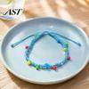 Hand Woven String Bracelets Handmade Braided Bracelet for Women, Bohemian Wrist Rope Boho Style Summer Jewelry with Colorful Rice Beads, Adjustable