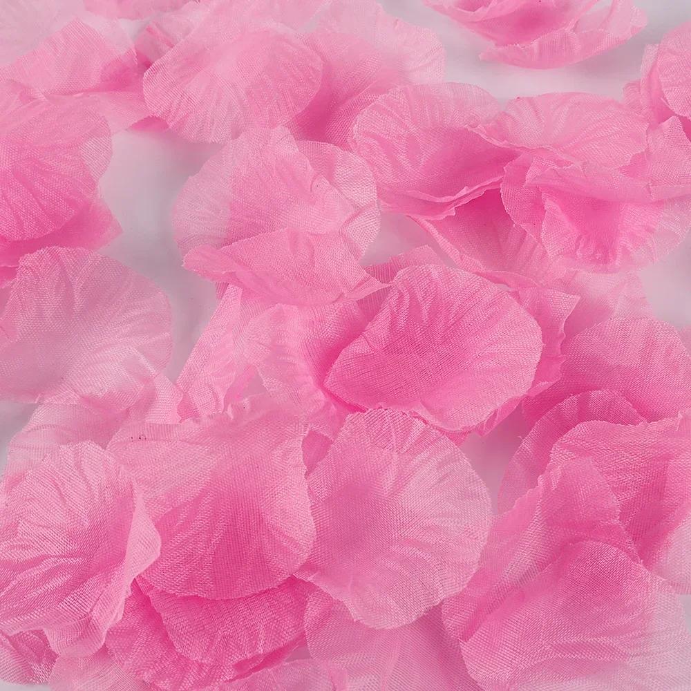 Colorful Artificial Fake Rose Petals Red Black Simulation Silk Flowers Petal Wedding Valentines Day Romantic Party Decoration