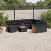 VidaXL Garden Lounge Set with Cushions 11 Pcs, Patio Sofas, Furniture Set, Outdoor Terrace Furniture, Black 3260641