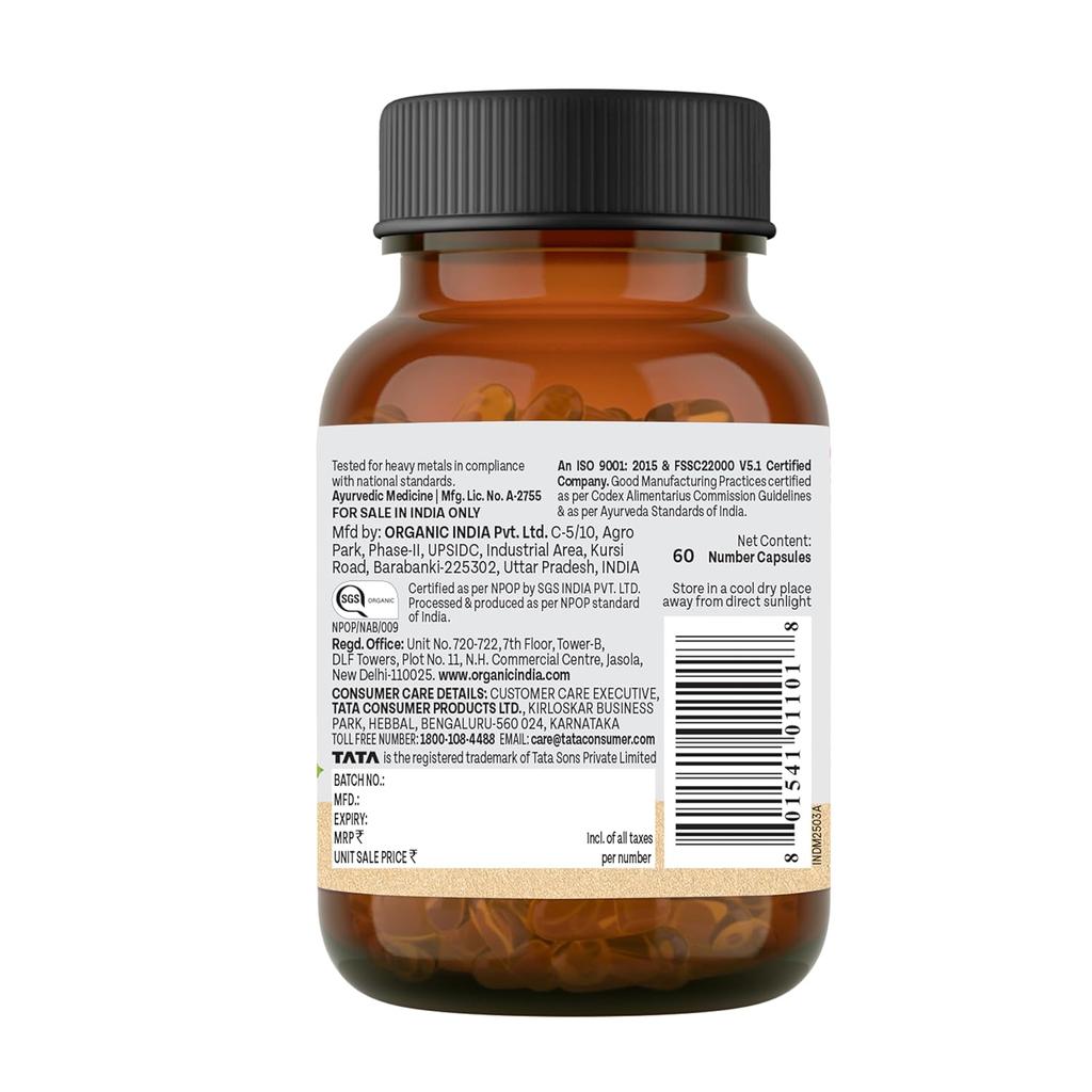 Organic India Immunity 60 Capsules Strengthen Immune Response and Support Wellness Daily