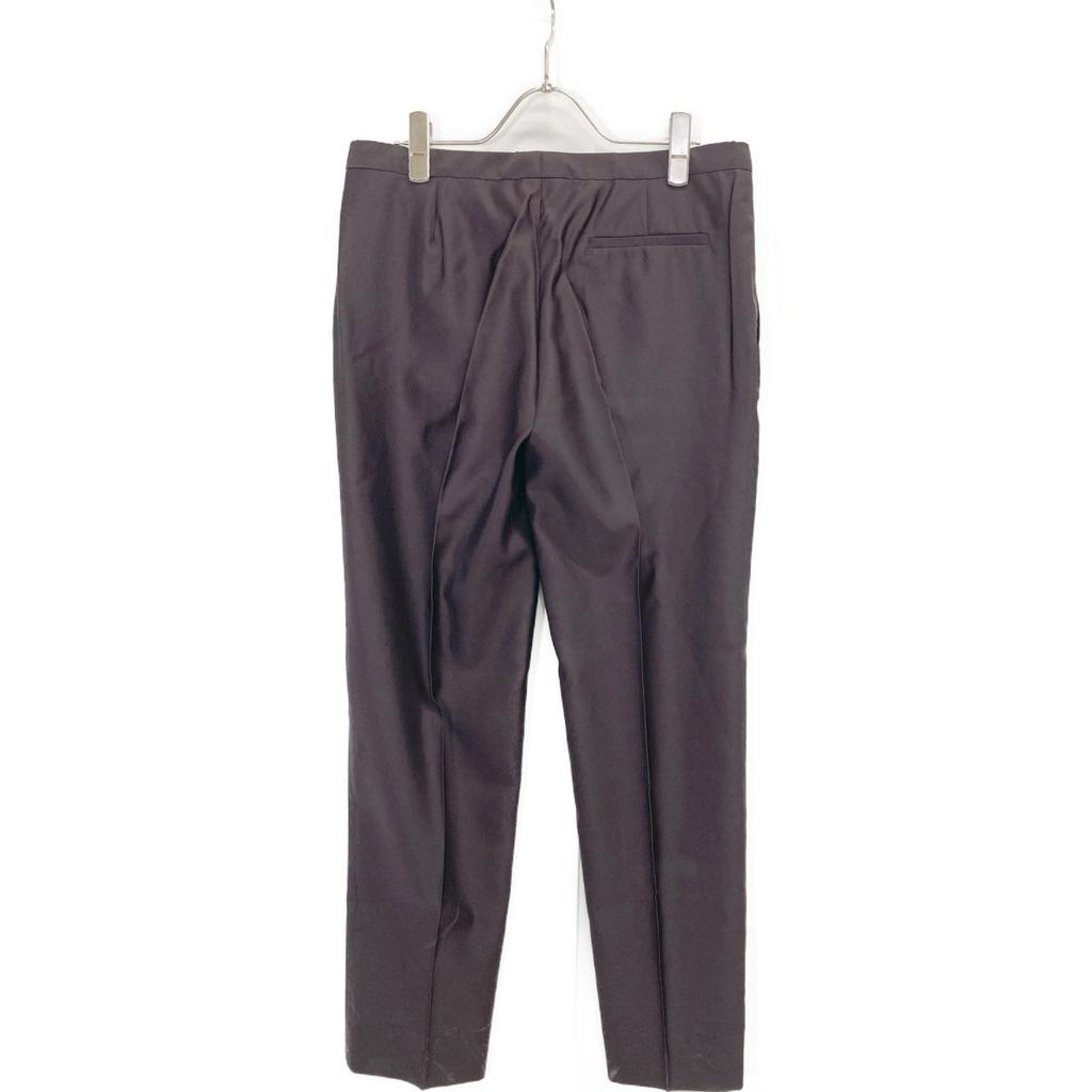 Prada P2062 Bold Satin Slacks Pants Bottoms 40 BordeauxUsed