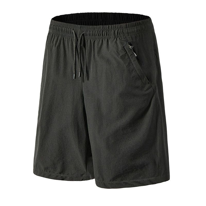 Men's Quick-Dry Ice Silk Shorts, Summer New Style, Loose-Fitting Casual Mid-Length Shorts, Trendy Sports Beach Shorts
