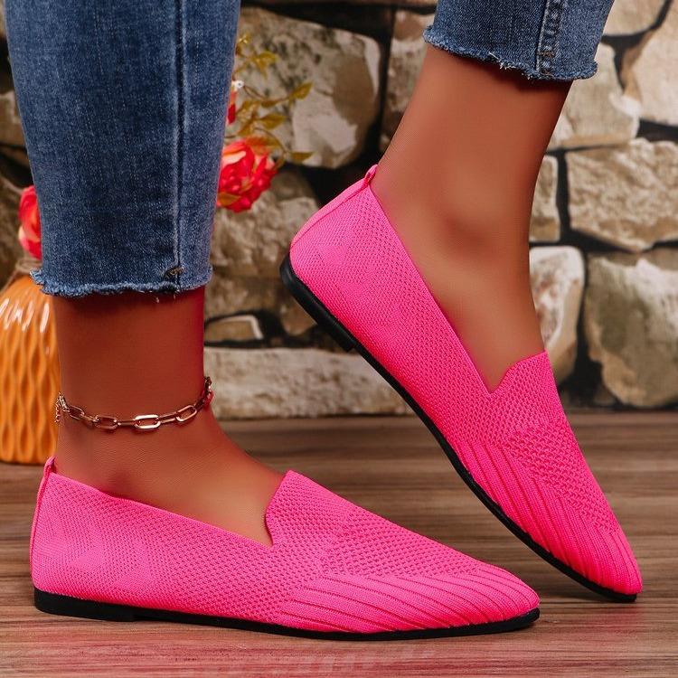 Women Flats Shoes  Summer Casual Mesh Breathable Flat Shoes Ladies Comfort Light Sneakers Women Slip on Loafers Shoes