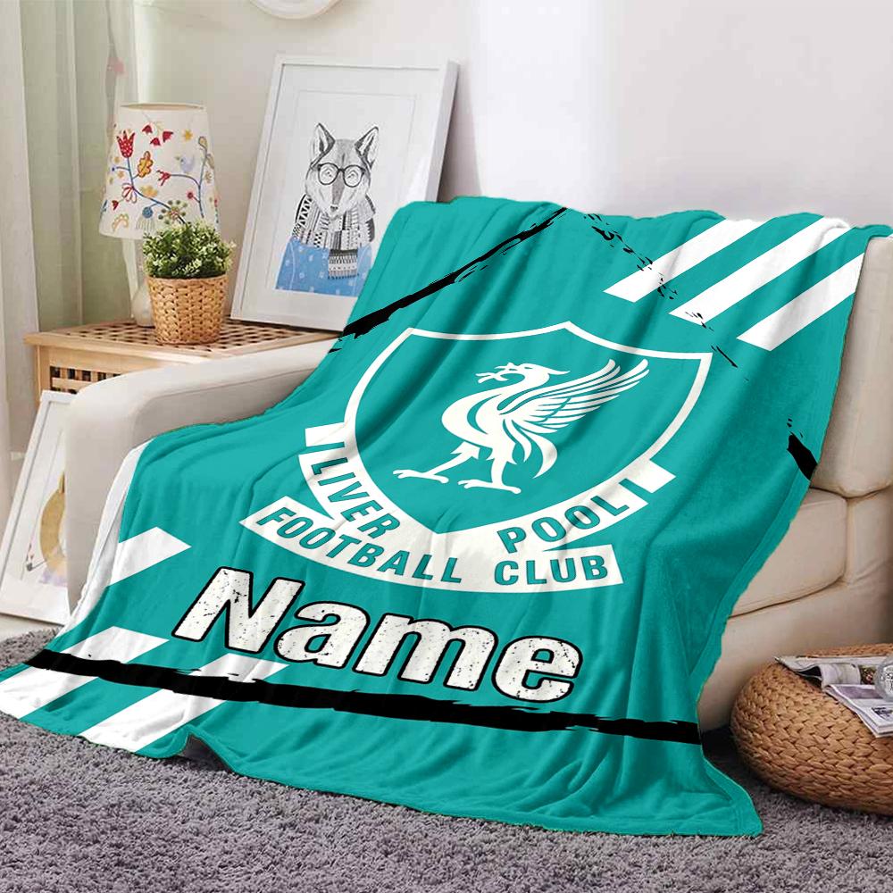 Custom Name Liverpool Football Club Theme Printed Blanket Perfect For Couch Bed Travel Outdoor Use Machine Washable Cozy Durable