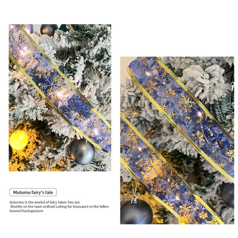 Led Christmas Ribbon Lights Double Layer String Lights For New Year Party Weddings Christmas Tree
