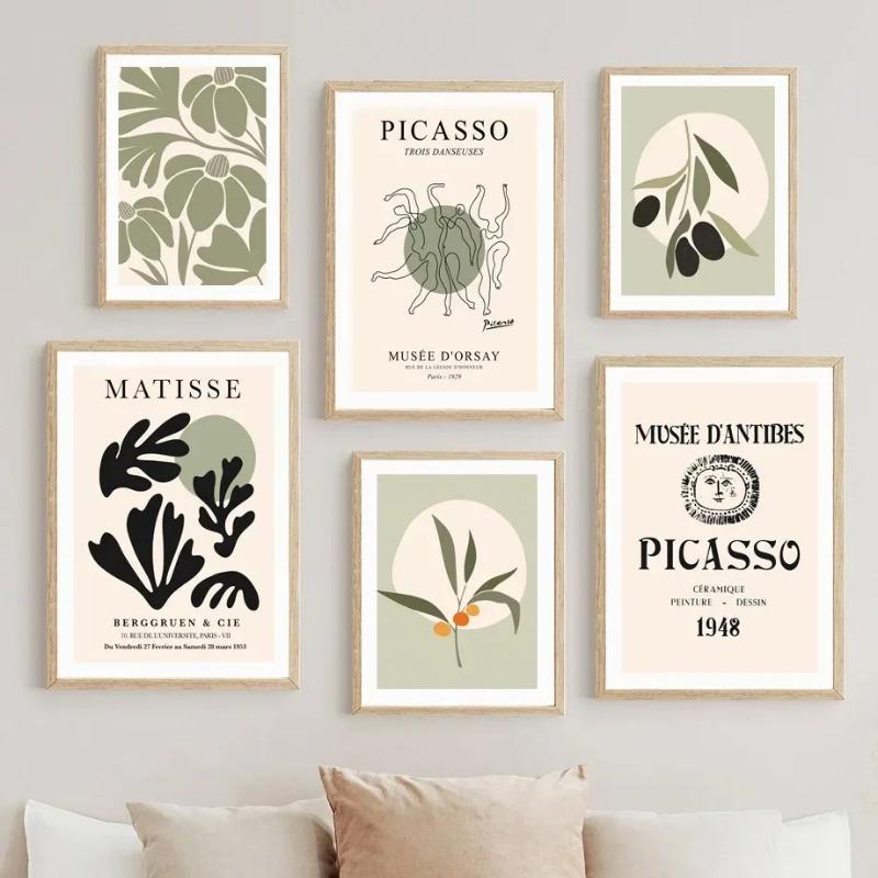 Botanical Floral Posters And Prints Abstract Lines Picasso Matisse Wall Art Canvas Painting For Living Room Decorative Pictures