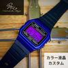 CASIO LCD base Purple LCD Custom Color Custom F-91WM-2AJH (base) watch