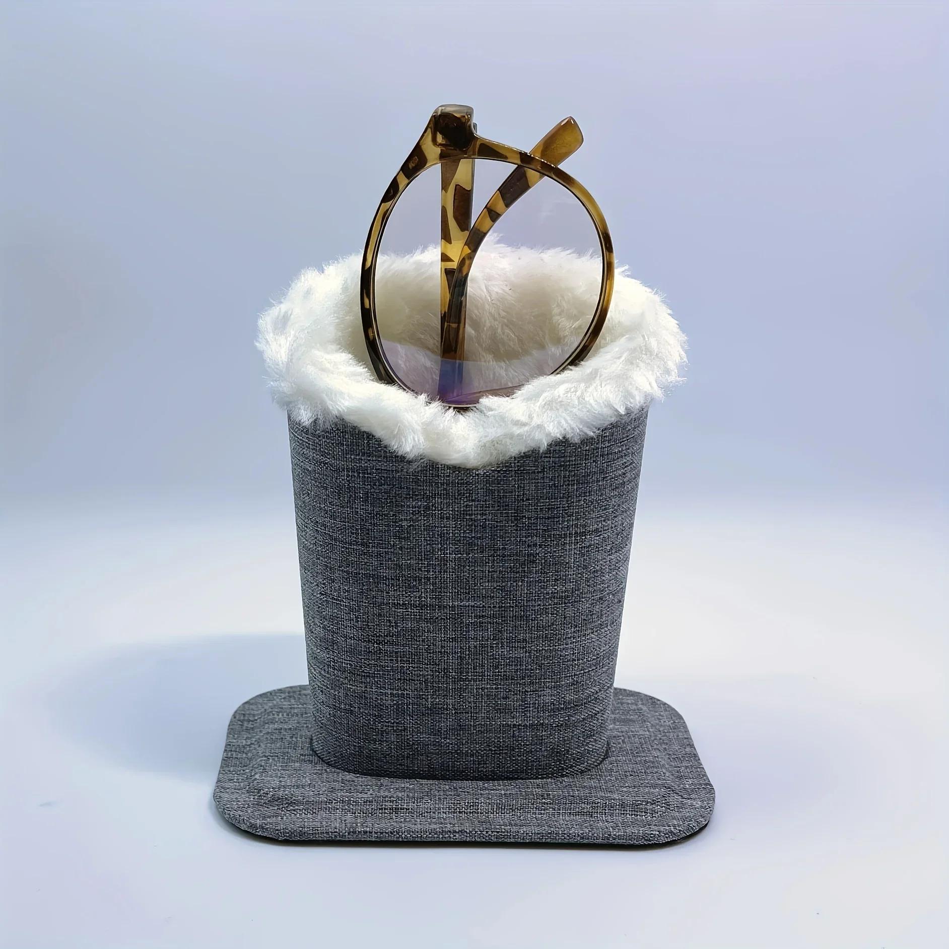 

Eyeglasses Holder Glasses Stand Case for Desks or Nightstands серый