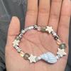 Delicate Ceramic Starfish Conch Beaded Bracelet Vacation Jewelry Fashion Accessory Hand Chain Holiday Gift