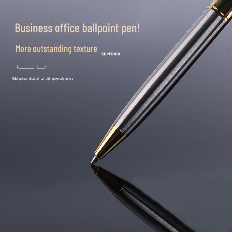 Laser Engraved Metal Rotating Ballpoint Pen - Personalized Business Gift Pen