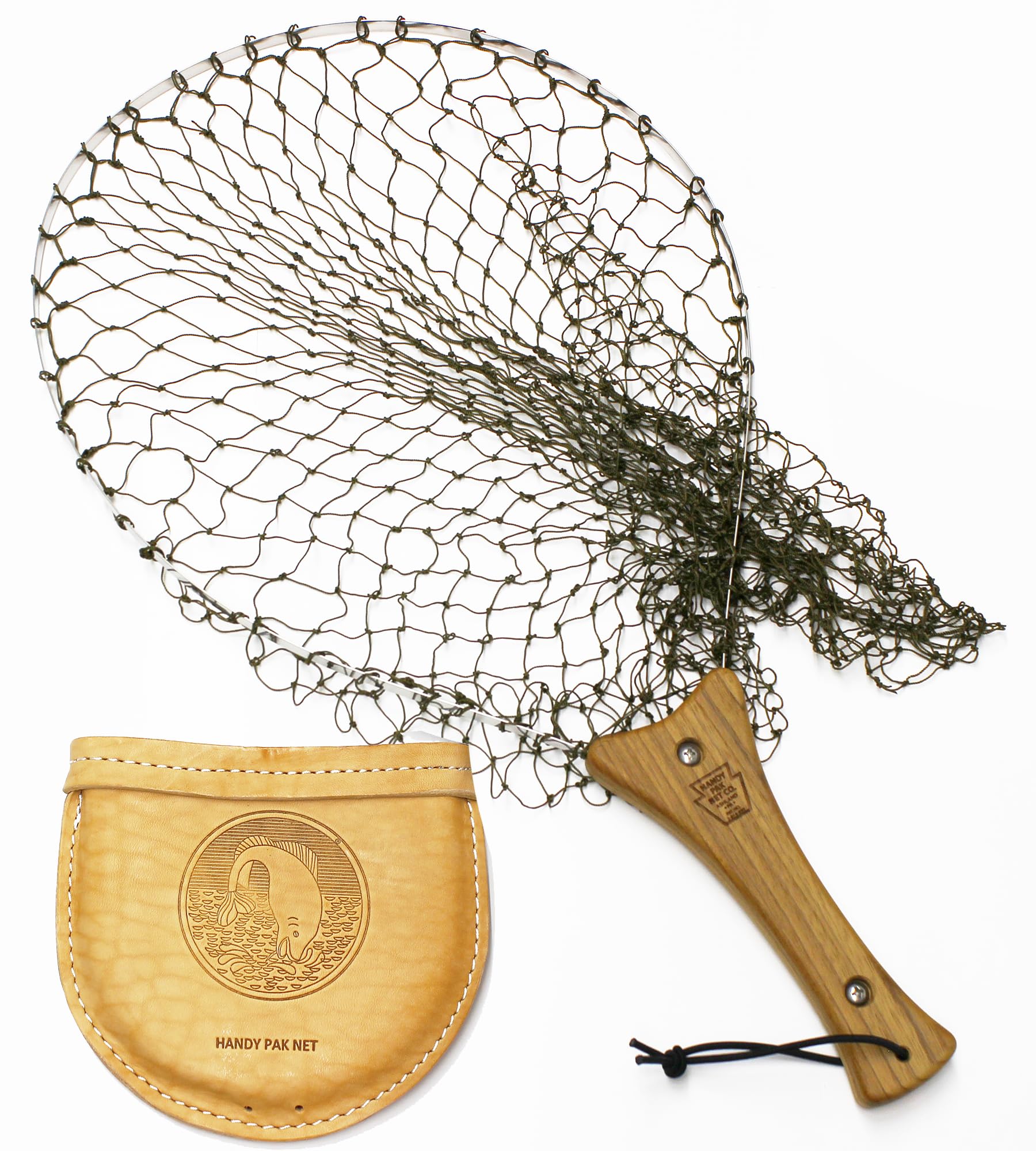 

ИнстаНет со средней деревянной кожей, нейлоновым шнуром-сеткой, размер, ручка, чехол, оливковый