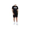 Puma Bedrucktes Rundhals Kurzarm T-Shirt Herren Tops Schwarz 593029-01