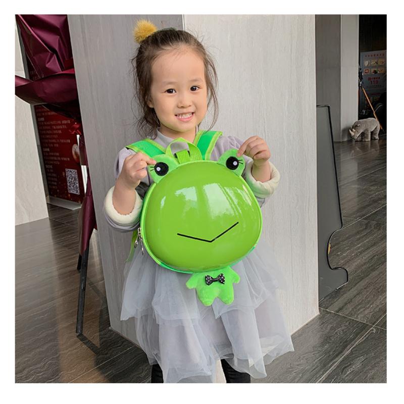 Cute Cartoon Pig Children's Backpack Stylish PVC Eggshell Kindergarten Schoolbags for Boys and Girls Preschool Student Book Bag