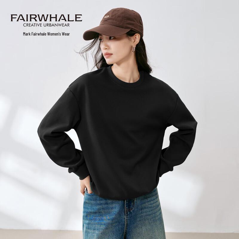 Mark Fairwhale Women's 2025 Loose Casual Washed Round Neck Long Sleeve Sweatshirt