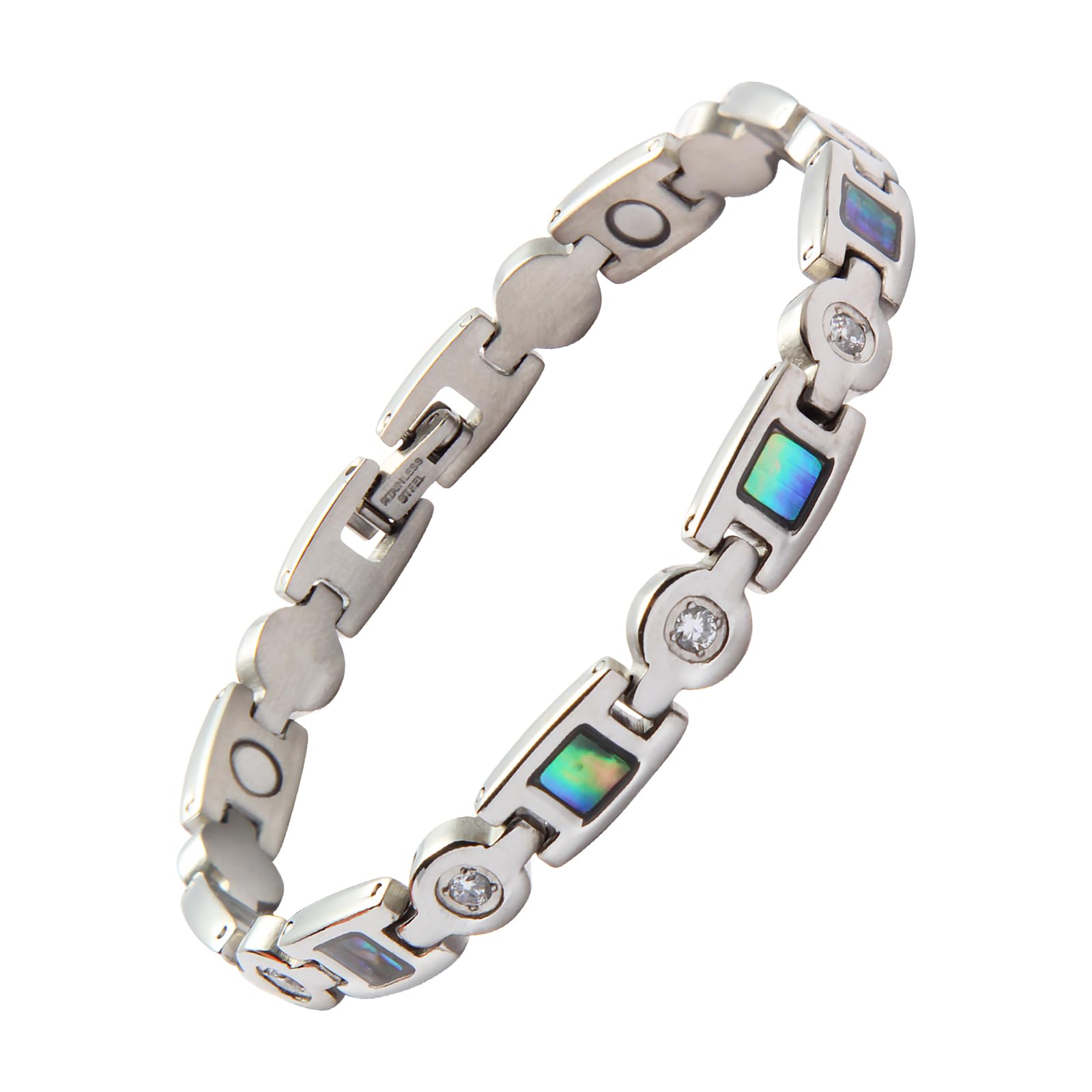 

Магнитный статический электрический пояс инструмент для регулировки [KYOSI] браслет, снятие, титан, (19см, серебристый)