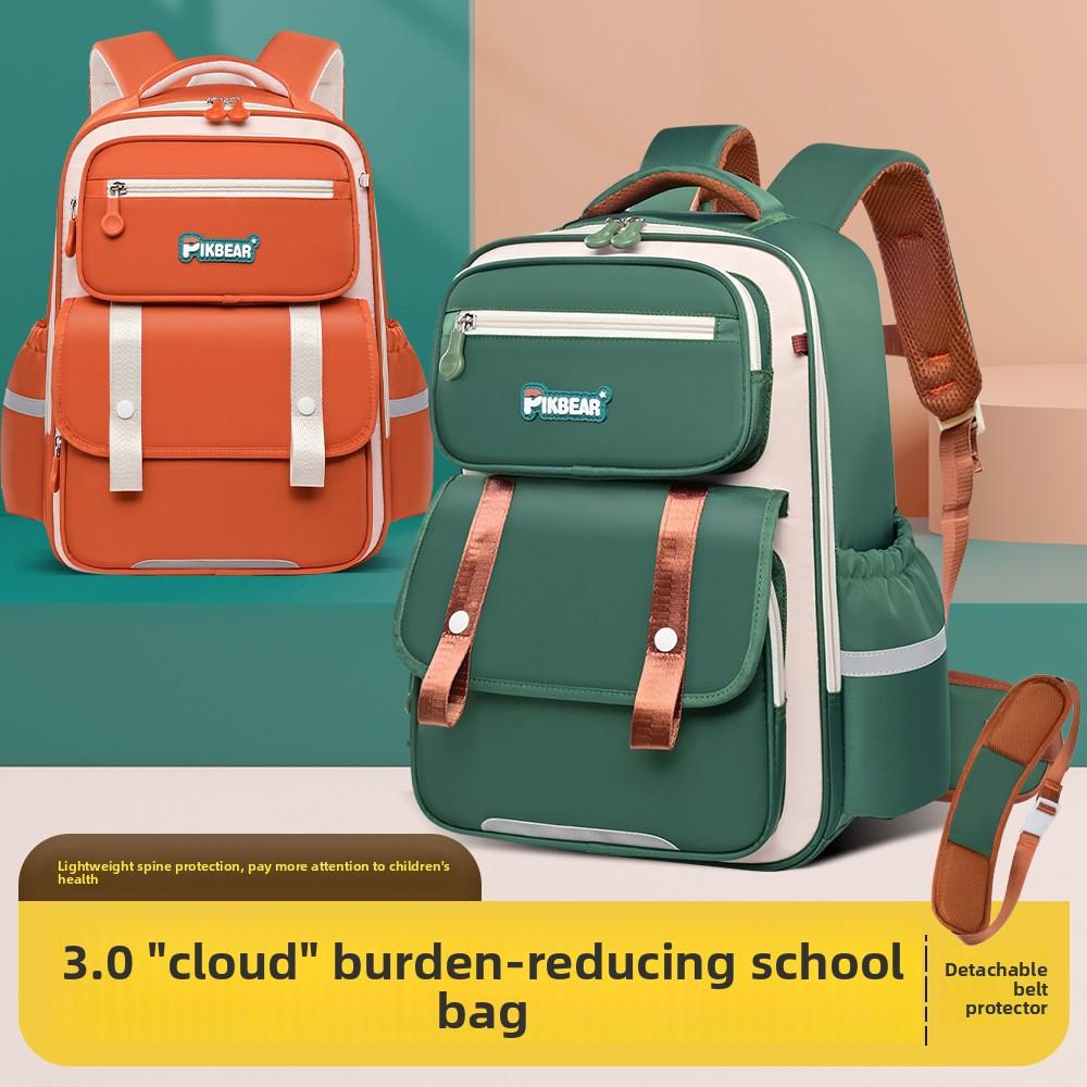 New Lightweight British Style Schoolbag For Boys And Girls 3D Thickened Spine Protection Large-Capacity Backpack Water Repellent