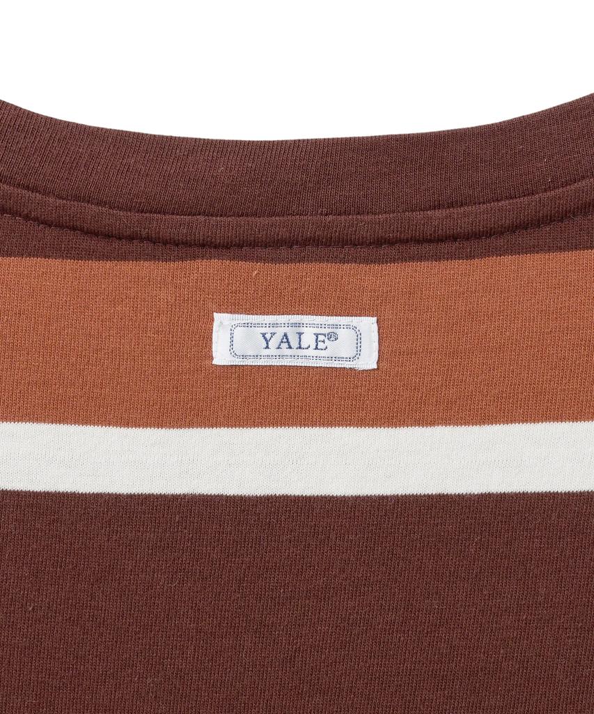 Yale Bold Stripe T-Shirt_Brown
