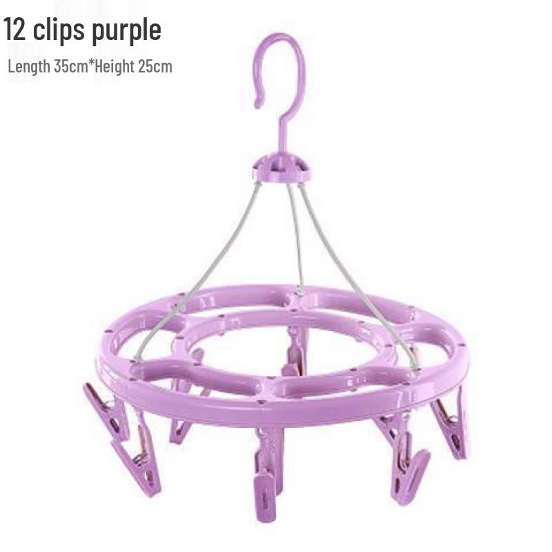 Multi-Clip Clothes Drying Hanger