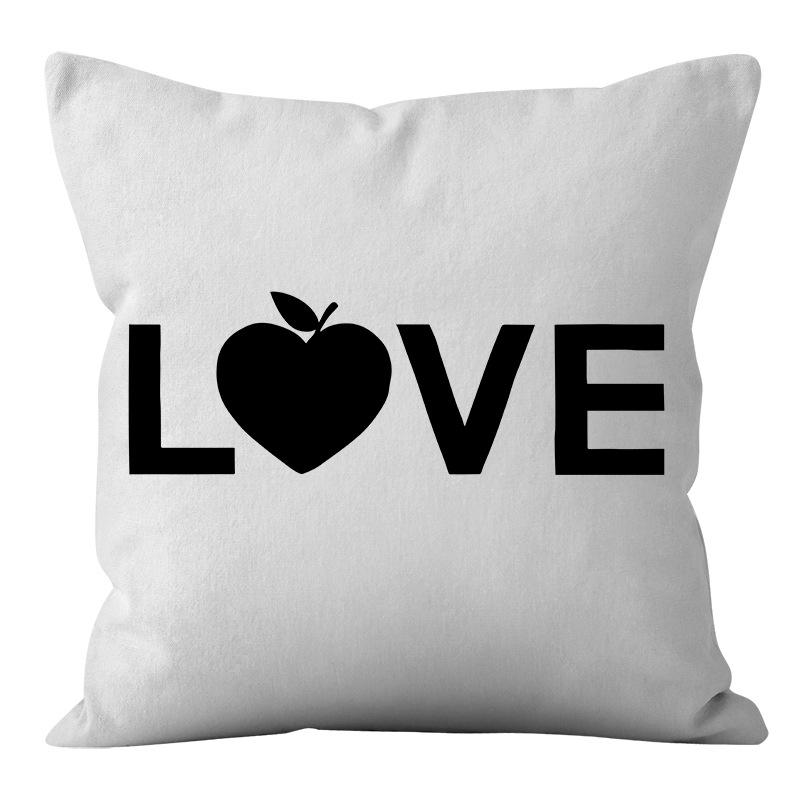 Nordic Ins Style Simple and Light Luxury Lines Black and White Plaid Pillow Case Pillow Lunch Break Pillow Sofa Cushion