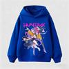 KPop Demon Hunter Cartoon Girls Boy Hooded Sweatshirt Warm Children's Korean Wave Fashion Tops Casual Girls Clothing