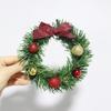 2pcs Exquisite Christmas Wreath Pendant Artificial Hanging Ornament Grid Bow Wreath  Balcony
