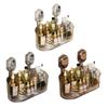 Saugnapf Aufbewahrungsregal Stanzfrei Transparent Gold Badezimmer Abtropfgestell Ablage Wandmontierter Organizer