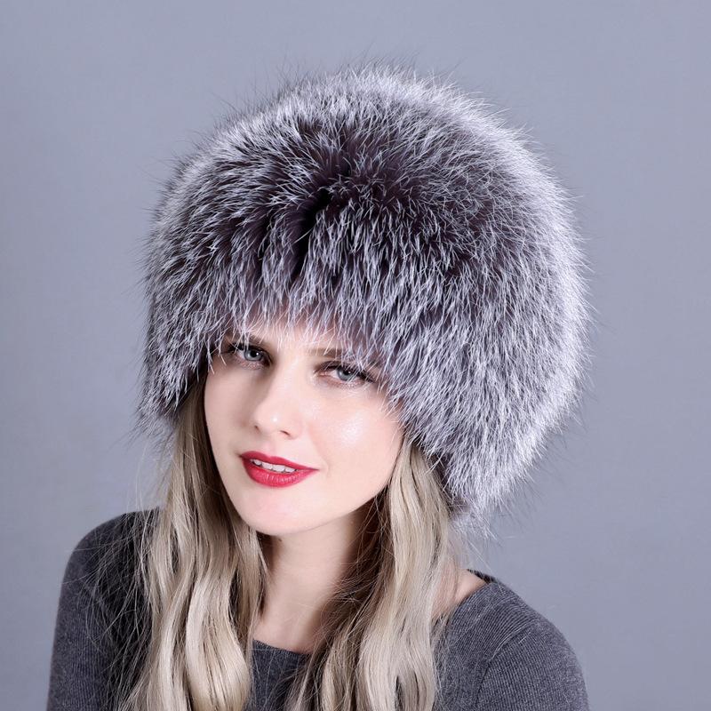 Ladies  Imitation Fox Fur Straw Hat