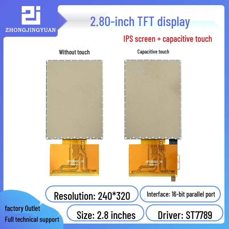 2.8" HD IPS TFT LCD Display with Capacitive Touchscreen & ST7789 Driver (240x320)