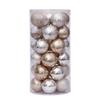 6cm Transparent Gold Christmas Ball Set - 30pcs Tree Ornaments