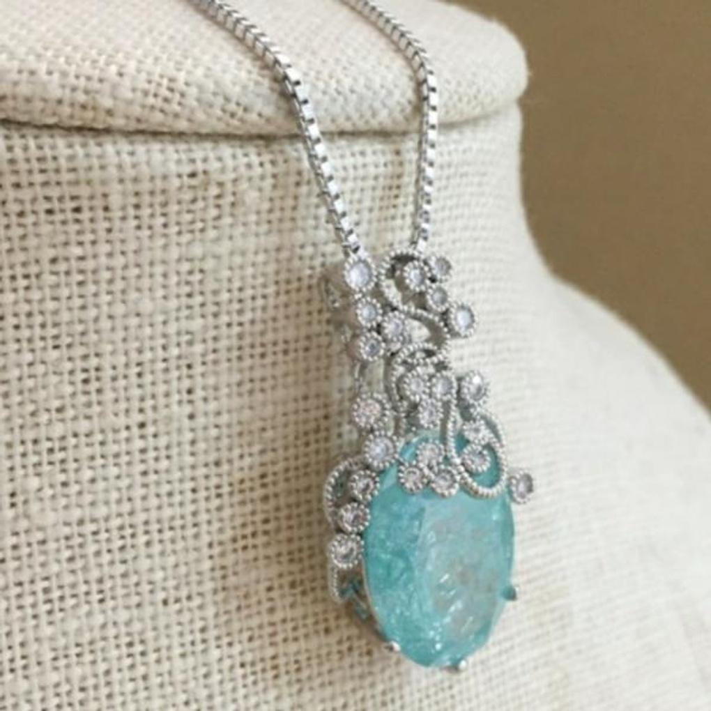 Atria Ice Cubic Lace Crystal Necklace JTOBAFR0023