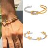 Unique Knot Design Stainless Steel Adjustable Opening Bracelet For Women Men Lightweight Jewelry Accessory